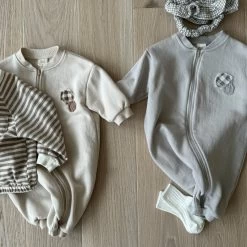 Circle Zip Romper | Grey -Mini Moments Shop 0017C3A9 E2E1 4213 8C7F 401342644D32