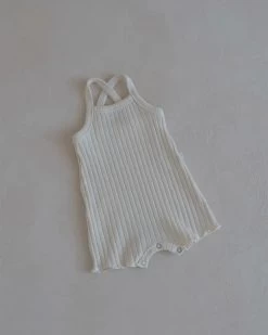 Ribbed Romper | Milk