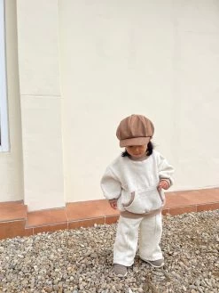 High Neck Sweat Set | Beige -Mini Moments Shop 0D2A1103 F8B9 40C3 930B 866042310E29