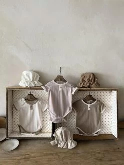 Short Sleeved Rib Romper | 3 Colors