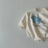 Baby Triceratops Sweatshirt Romper