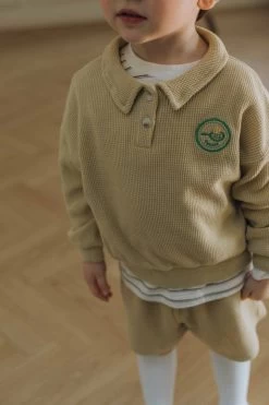 Waffle Tennis Shorties Set | Mustard -Mini Moments Shop 1DAA9B69 827C 4C88 8B7E E47979114D78