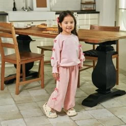 Wide Leg Terry Ribbon Pants | Pink -Mini Moments Shop 246BECE9 1EA0 4F81 A1B0 BBB60561973D