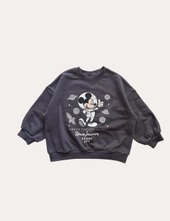 Space Mickey Crewneck | Charcoal