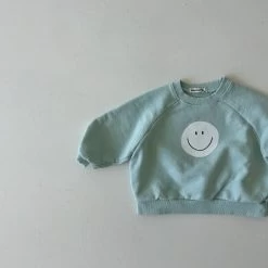Happy Crewneck Sweatshirt | Teal -Mini Moments Shop 34adfc6987760aec8094621529b2219f