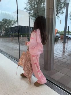 Wide Leg Terry Ribbon Pants | Pink -Mini Moments Shop 35363ADB CF70 43C3 BFE4 56635E34EA15