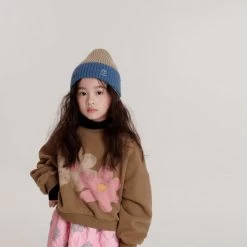 Flower Crop Sweatshirt | Brown