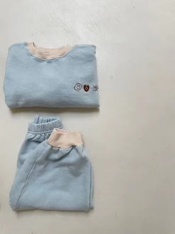 Colorblock Happy Sweat Set | Blue -Mini Moments Shop 3F093E0E 2501 4204 A03F 9348C8831835