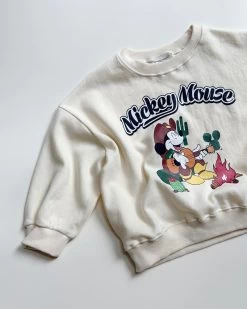 Cowboy Mickey Crewneck | Cream