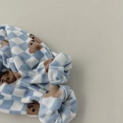 Teddy Gingham Fleece Set | Blue -Mini Moments Shop 59CF349F 52D6 4A04 9071 FD36C14EE277