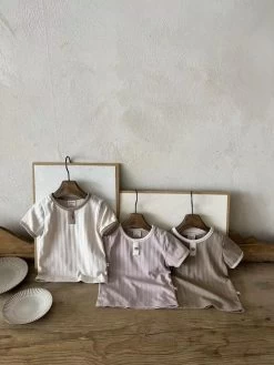 Short Sleeved Rib Tee | 3 Colors