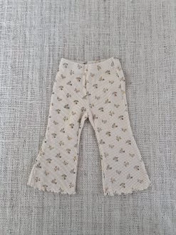 Waffle Floral Pants | Yellow Flowers