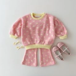 Hearts Jacquard Set | Pink