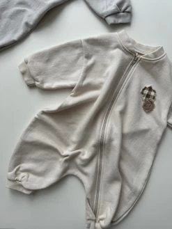 Circle Zip Romper | Grey -Mini Moments Shop 6E18ACF8 B08C 4A25 A469 D5E862007783