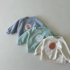 Happy Crewneck Sweatshirt | Teal -Mini Moments Shop 6d2910256e68b01e5a07b1be623ed888