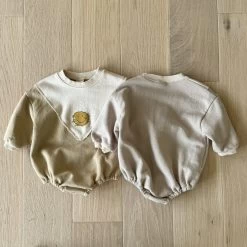 Oversized Smiley Romper | Grey -Mini Moments Shop 806DE7FE 5F67 42A3 8D6C C92DB08D226D