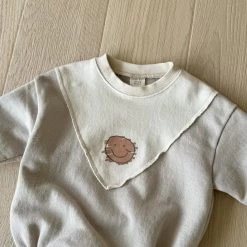 Oversized Smiley Romper | Grey