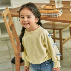 Ribbon Bow Sweatshirt | Yellow -Mini Moments Shop 96E436C4 514D 4C47 A6BD 4EE3A122CB4F