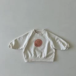 Happy Crewneck Sweatshirt | Cream -Mini Moments Shop 9de8bd3016436fb36f2225c11f4f60ab