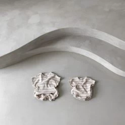 Baby Striped Waffle Set - Beige -Mini Moments Shop A81EC8D7 8508 4DFB AB77 4F8CDB46497B