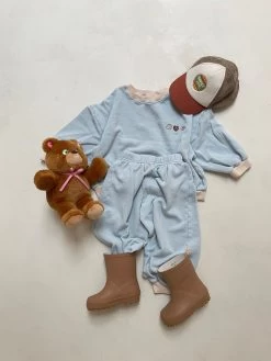 Colorblock Happy Sweat Set | Blue