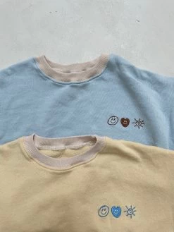Colorblock Happy Sweat Set | Blue -Mini Moments Shop AA9DDD95 AE6A 41A7 A778 37469B60557E