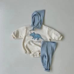 Baby Triceratops Sweatshirt Romper -Mini Moments Shop AE806FAB 15D9 4B79 9F4C E639189CD601