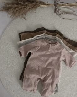 Baby Ribbed Button Romper | Milk -Mini Moments Shop AF08FAC9 ACE7 4106 BDEC 19AC54E60110