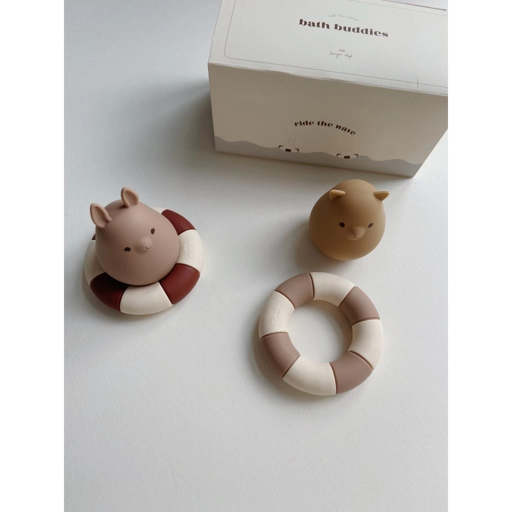 Silicone Bath Toys - Bark/Almond 2 Silicone Bath Toys - Bark/Almond - Image 2
