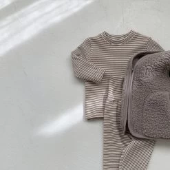 Baby Striped Pyjamas | Cream