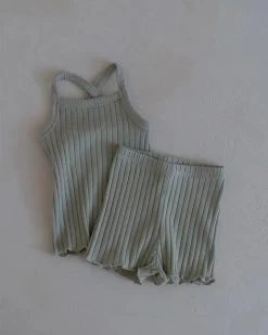 Ribbed Tank Set | Mint