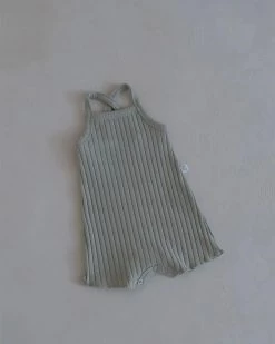 Ribbed Romper | Mint