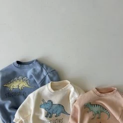 Baby Triceratops Sweatshirt Romper -Mini Moments Shop E1269FAC DD79 45CB B995 734304ED678C
