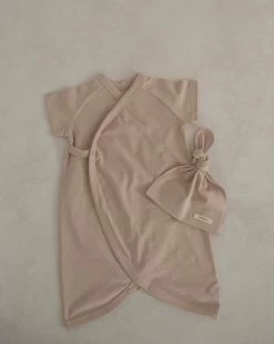 Newborn Kimono + Hat Set | Dusty Pink