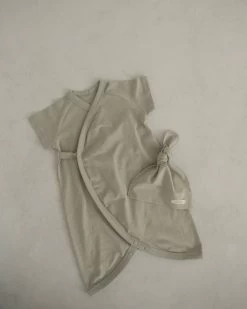 Newborn Kimono + Hat Set | Olive