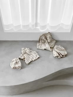 Baby Striped Waffle Set - Beige -Mini Moments Shop F6CCFD96 7128 4ACC 9B08 3120154F2B0A