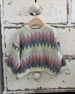 Zig Zag Knit Crewneck
