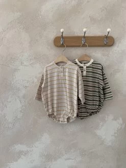 Henley Romper - Yellow