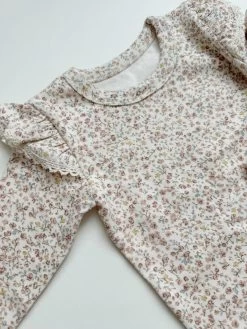 Vintage Floral Pyjama Set | Cream -Mini Moments Shop IMG 4257