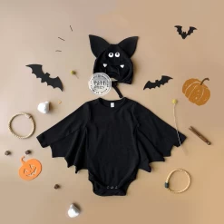 Baby Bat Romper + Bonnet Halloween Costume