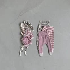 Rabbit Bonnet + Footed Leggings Set - Stripes -Mini Moments Shop image 1cca666b f6f8 4b48 9dcd 70f621d67cc4