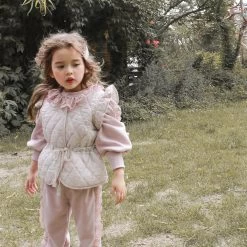 Floral Ruffle Vest - Pink