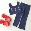 Flower Crop Set - Navy