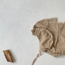 Harmony Romper + Bonnet - Beige -Mini Moments Shop image 24352392 9951 464a b1c9 2b2e7502759f