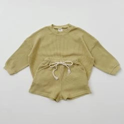 Kid's Waffle Set | Sage Green -Mini Moments Shop image 40e877fb 21c4 4268 b5fa 25ff4638a66a