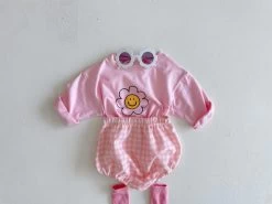 Baby Daisy Check Set - Pink