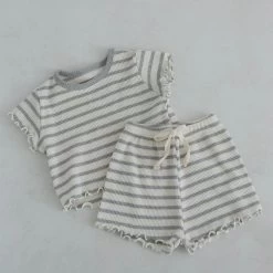 Lettuce Trim Waffle Set | Grey