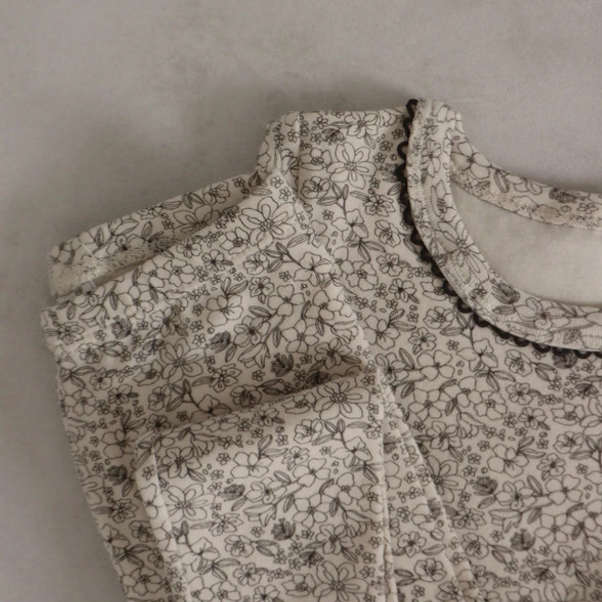 Flynn Floral Pyjamas - Dark Grey 1 Flynn Floral Pyjamas - Dark Grey