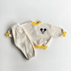 Mickey Fleece Sweat Set - Yellow