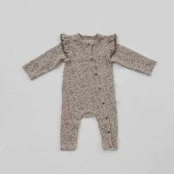 Vintage Floral Bodysuit - Beige